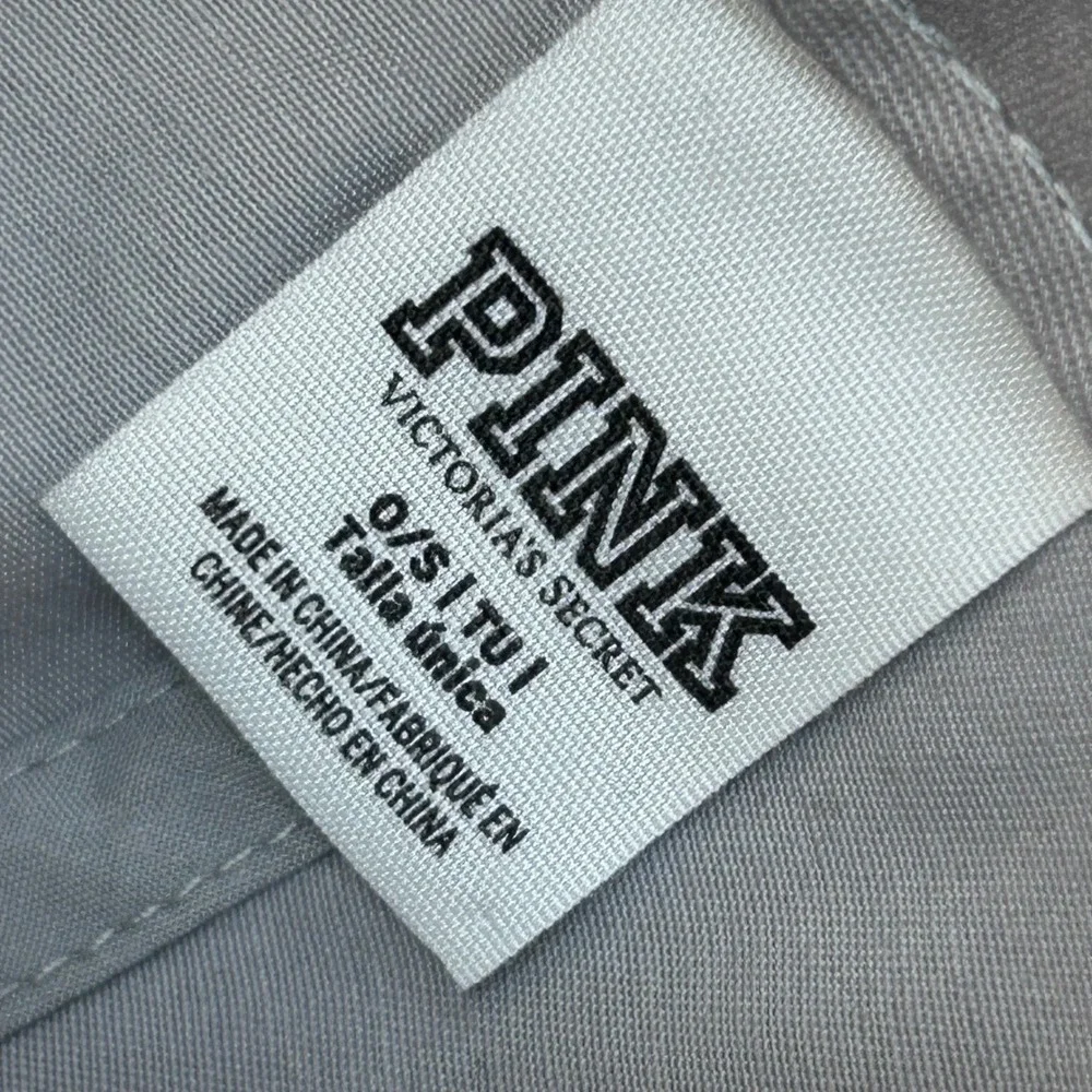 Victoria's‎ Secret Pink Rubber Logo Patch Womens Grey Baseball Cap Adjustable OS